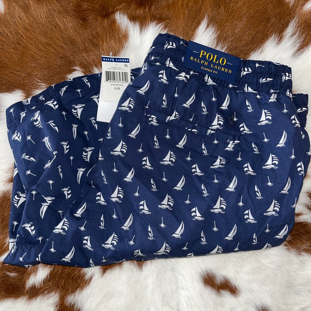 New Men’s size large classic fit Polo Ralph Lauren sailboat Swim trunks